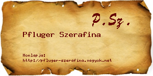Pfluger Szerafina névjegykártya